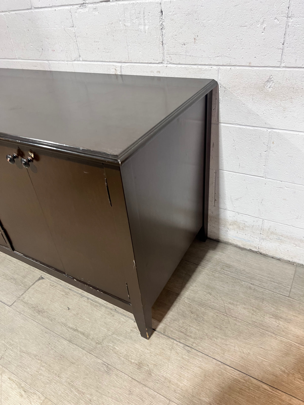 Expresso Brown Four-Door Storage Cabinet