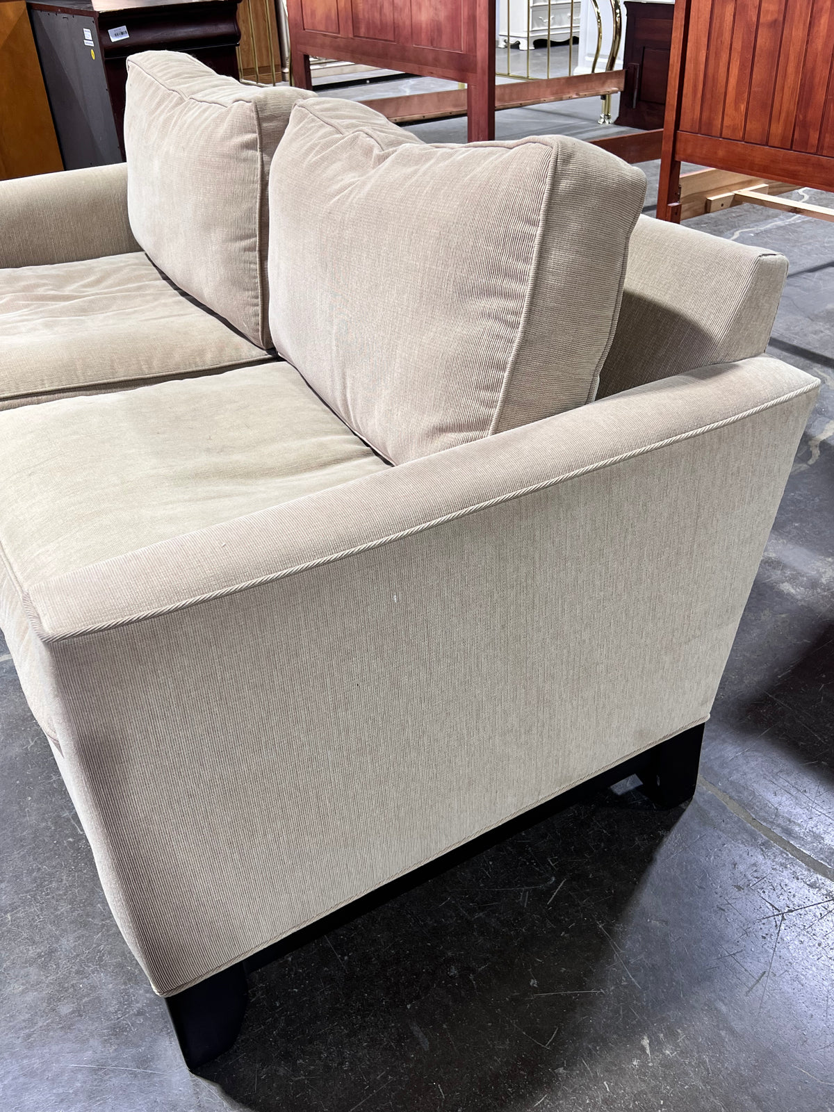 Modern Tan Loveseat