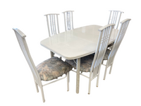 90's White 7 piece dining set