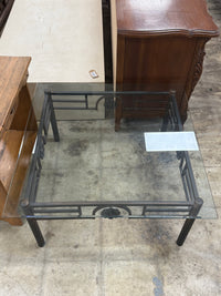 Art Deco Style Square Wrought Iron Coffee Table