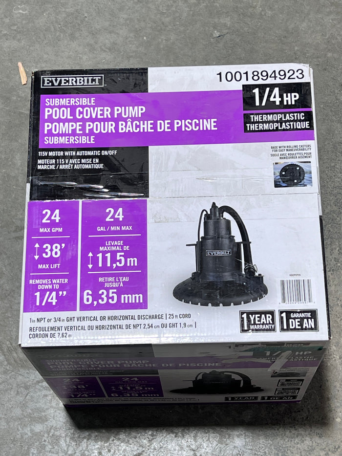 Everbilt 1/4 HP Submersible Pool Cover Pump