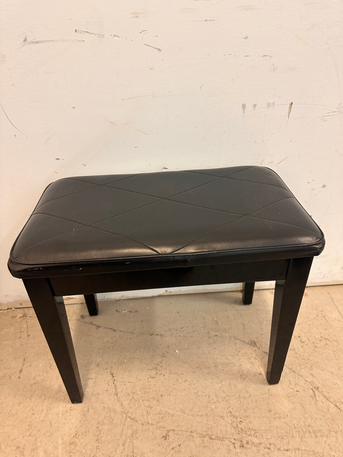 Black leather stool