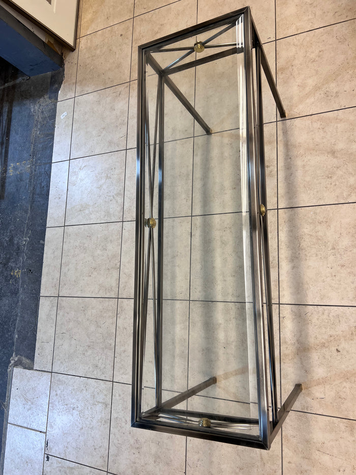Metropolitan Glass and Metal Console Table