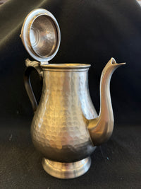 Vintage Hammered Pewter Tea Set | 3-Piece Coffee/Tea Service | South African Hotel Provenance | Arts & Crafts Style