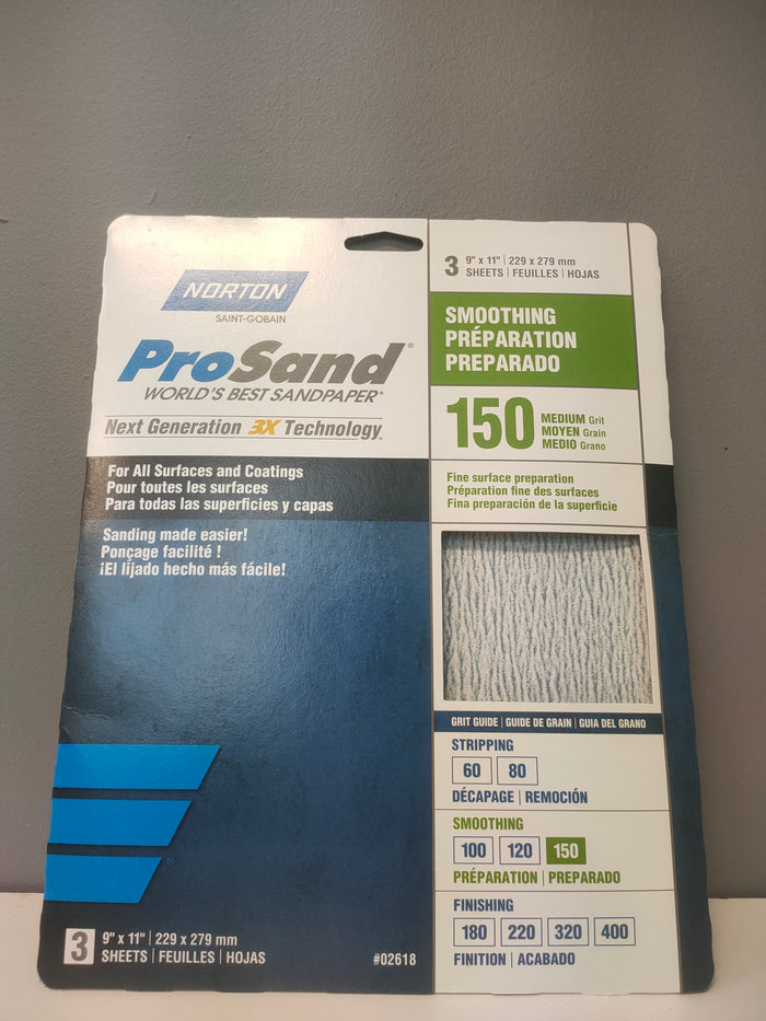 ProSand Sandpaper  9" x 11" | 150 Medium Grit