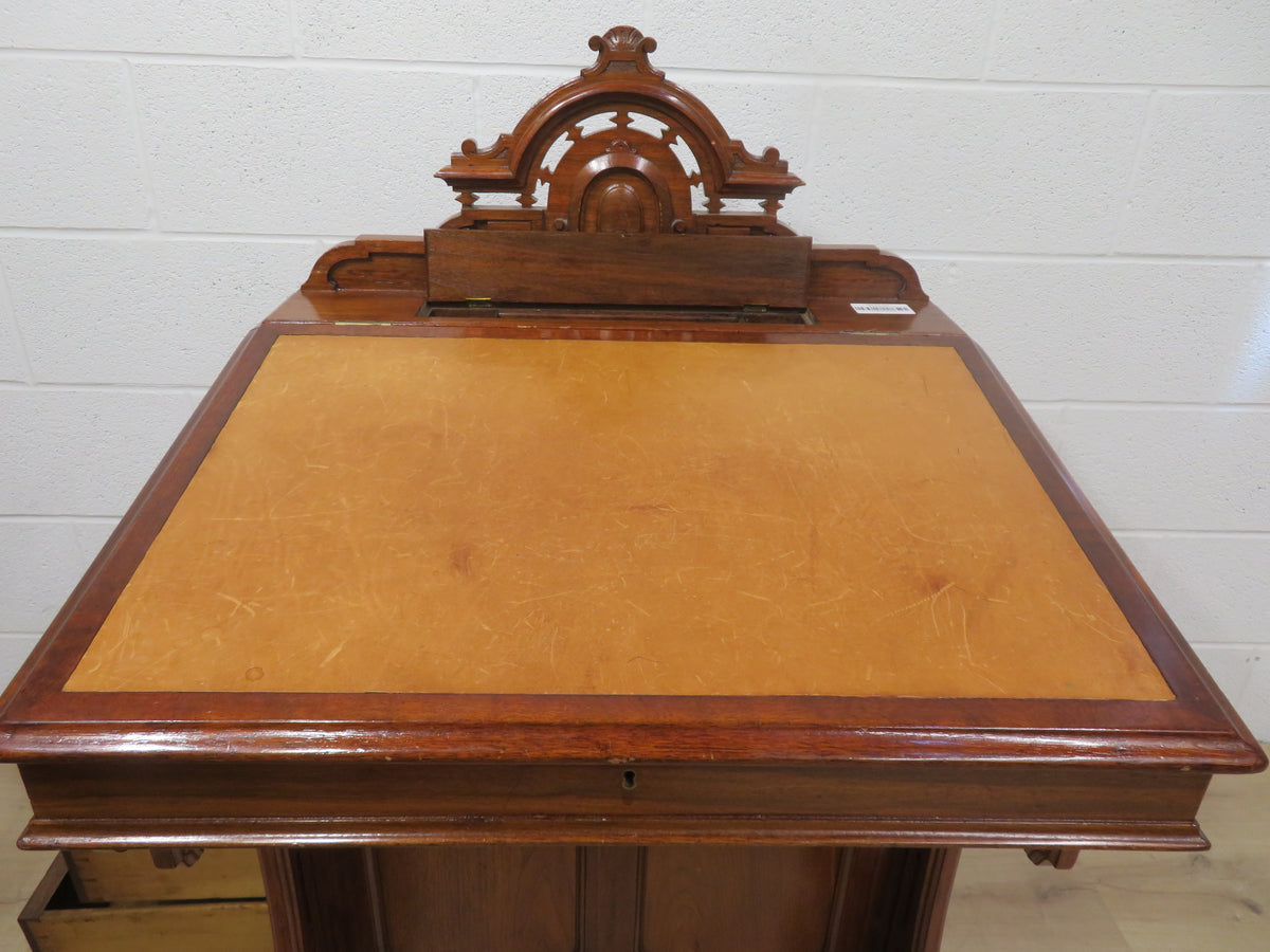 27"W Antique Victorian Davenport Writing Desk