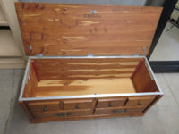 44.5'W plaid Fusion Vintage storage Chest