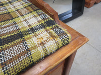 44.5'W plaid Fusion Vintage storage Chest