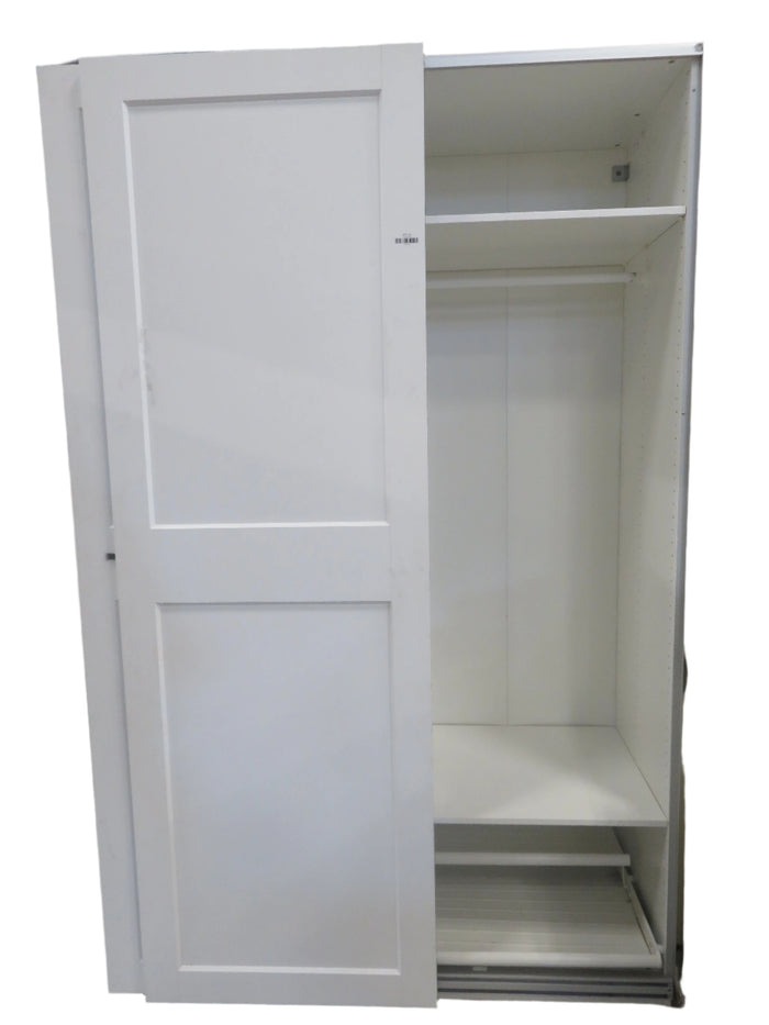 58.5"W White Armoire with Sliding Doors