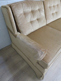 84"W Gold Coloured 3-Seat Sofa
