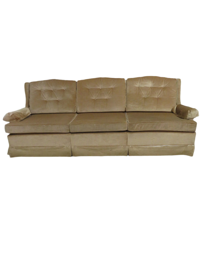 84"W Gold Coloured 3-Seat Sofa