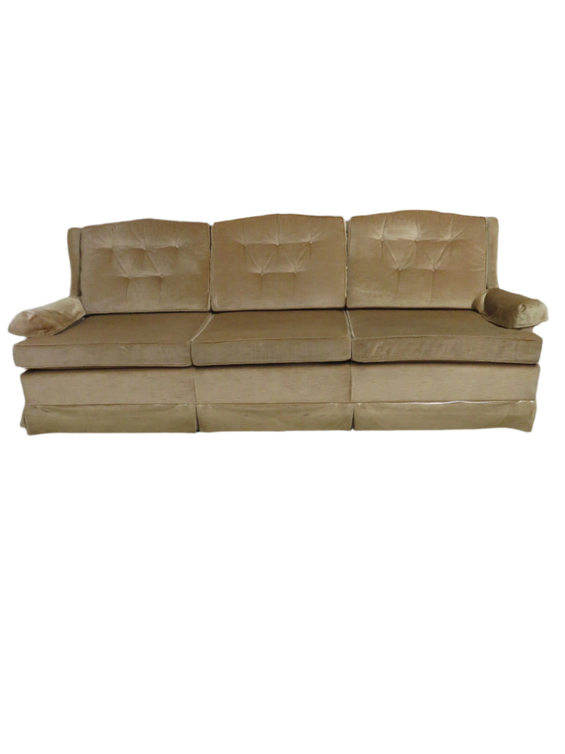 84"W Gold Coloured 3-Seat Sofa