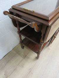 39"W Solid Wood Tea Trolley with Drop Leaves