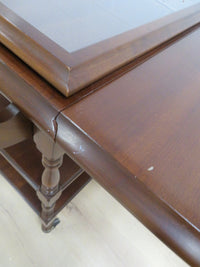 39"W Solid Wood Tea Trolley with Drop Leaves