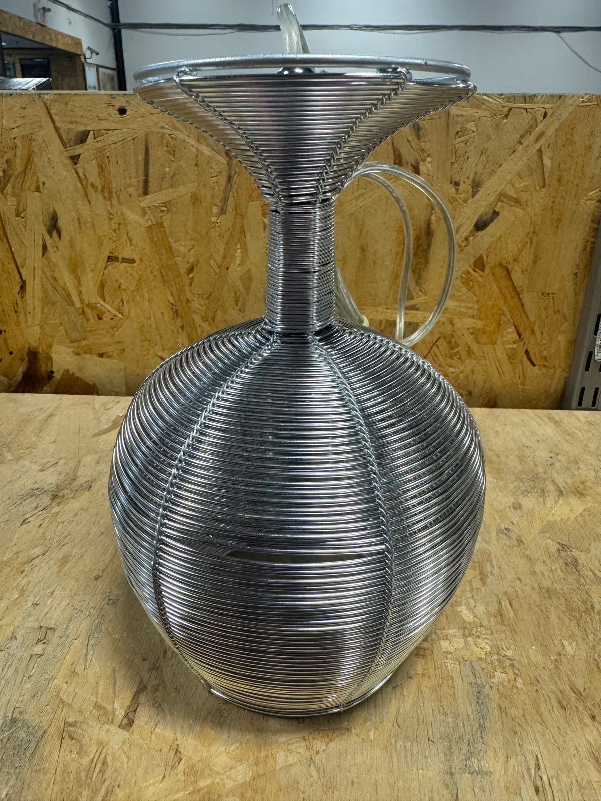 Wire-Wrapped Glass Pendant Light