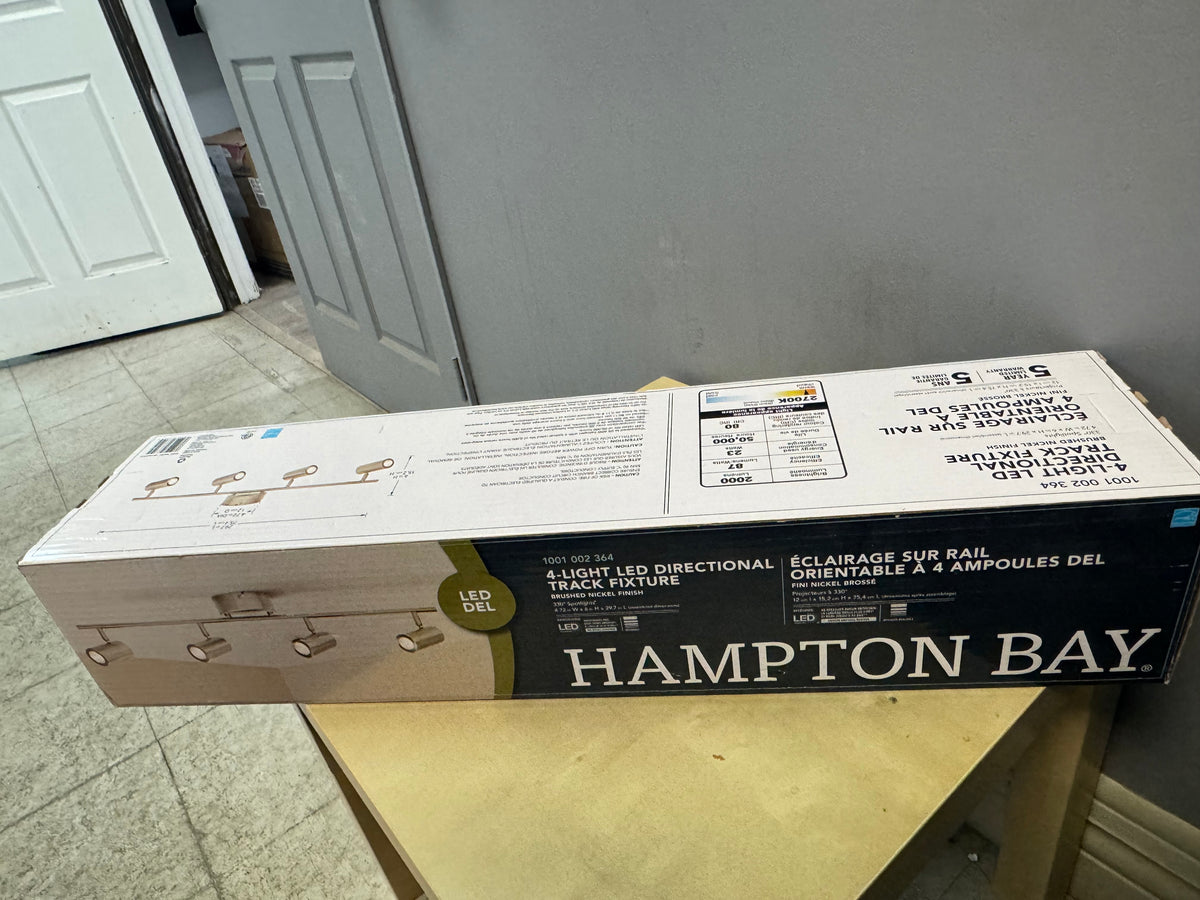 Hampton Bay 4-Light Directional LED Track Lighting - Brushed Nickel