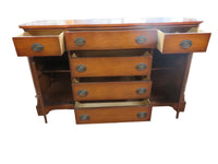 59"W Vintage Mahogany Sideboard Dresser
