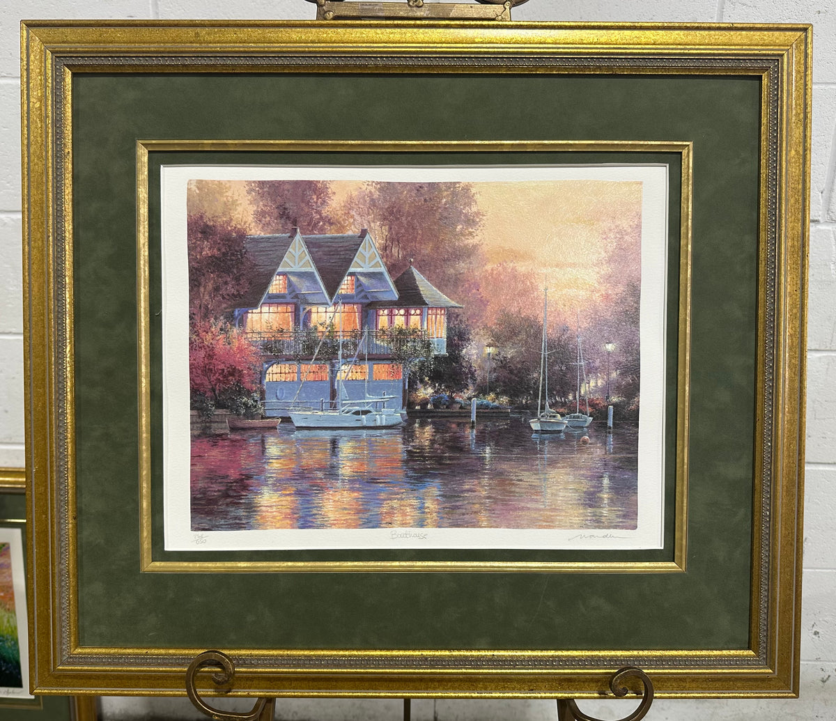 Boathouse Oil Painting by Claude Cambour