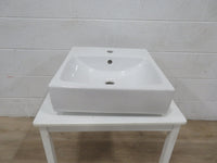 TÖRNVIKEN White Square Ceramic Bathroom Sink