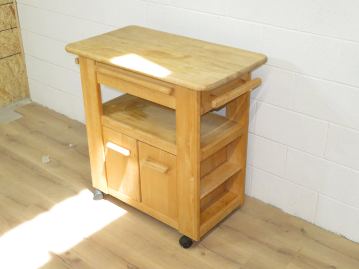 36" W Wooden Serving Cart