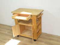 36" W Wooden Serving Cart