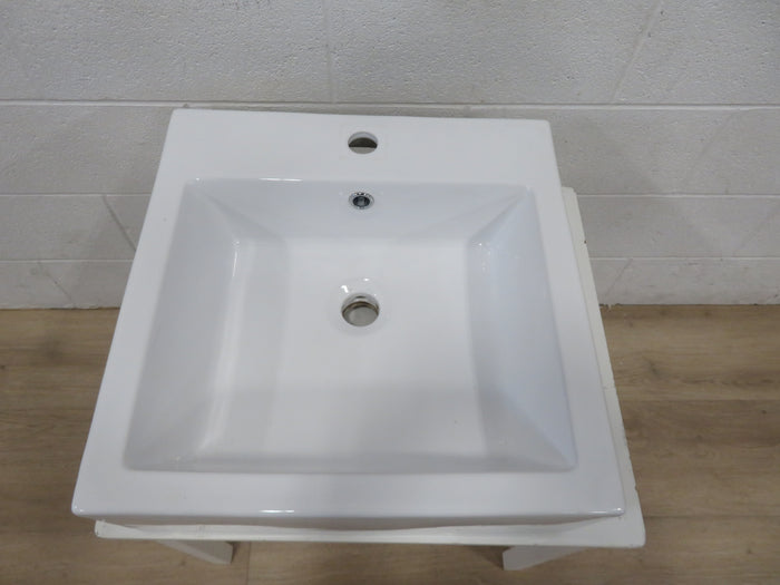 Ceramic Square Counter Top Bathroom Sink