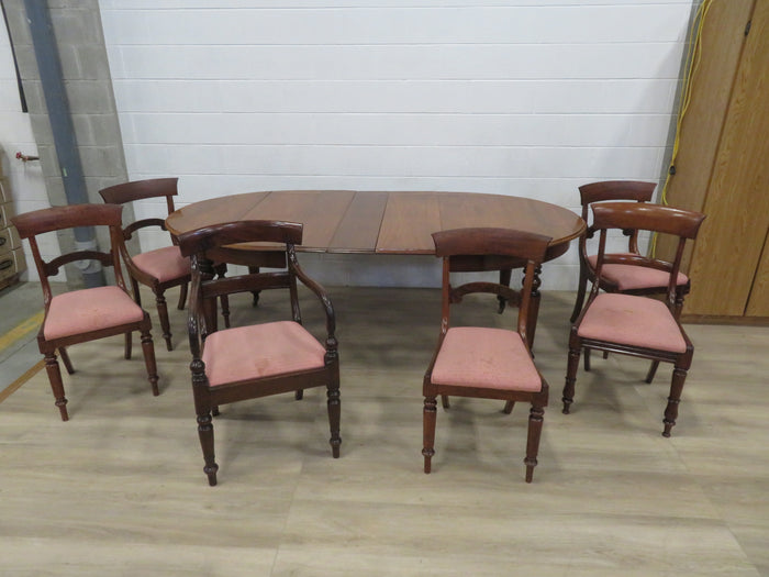 Solid Wood Dining Set with 6 Chairs