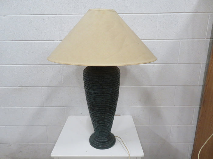 Green Ceramic Table Lamp with Shade