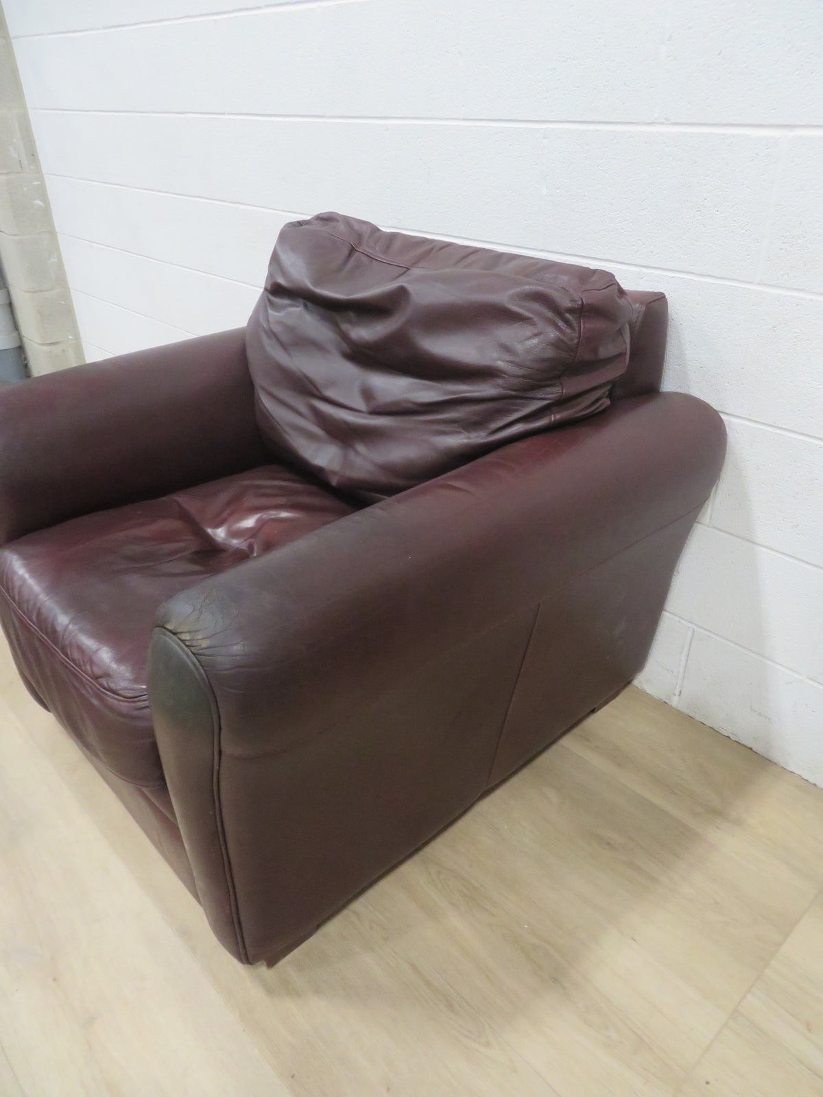 Arm Chair in Dark Brown Leather