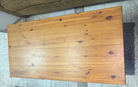 Pine Wood Coffee Table with Storage Cubbies