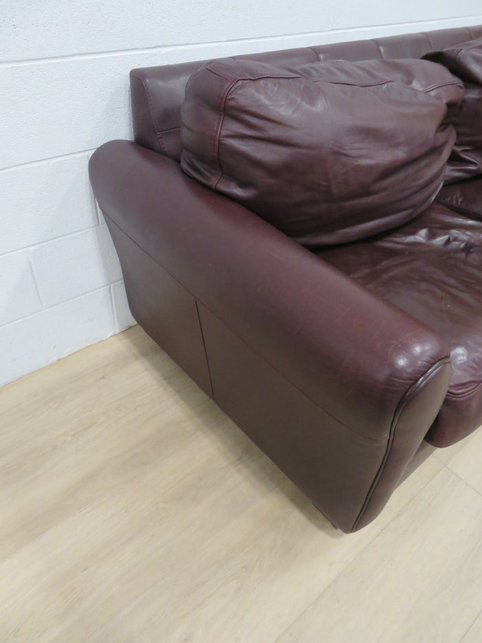 Two Seat Sofa in Dark Brown Leather