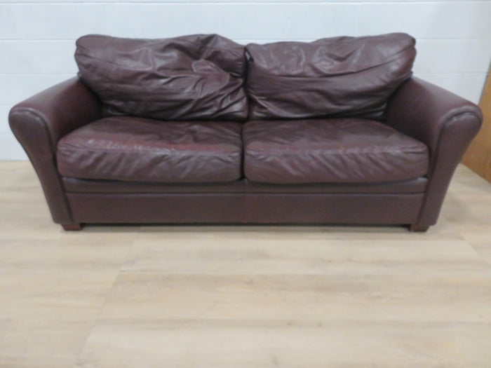 Two Seat Sofa in Dark Brown Leather
