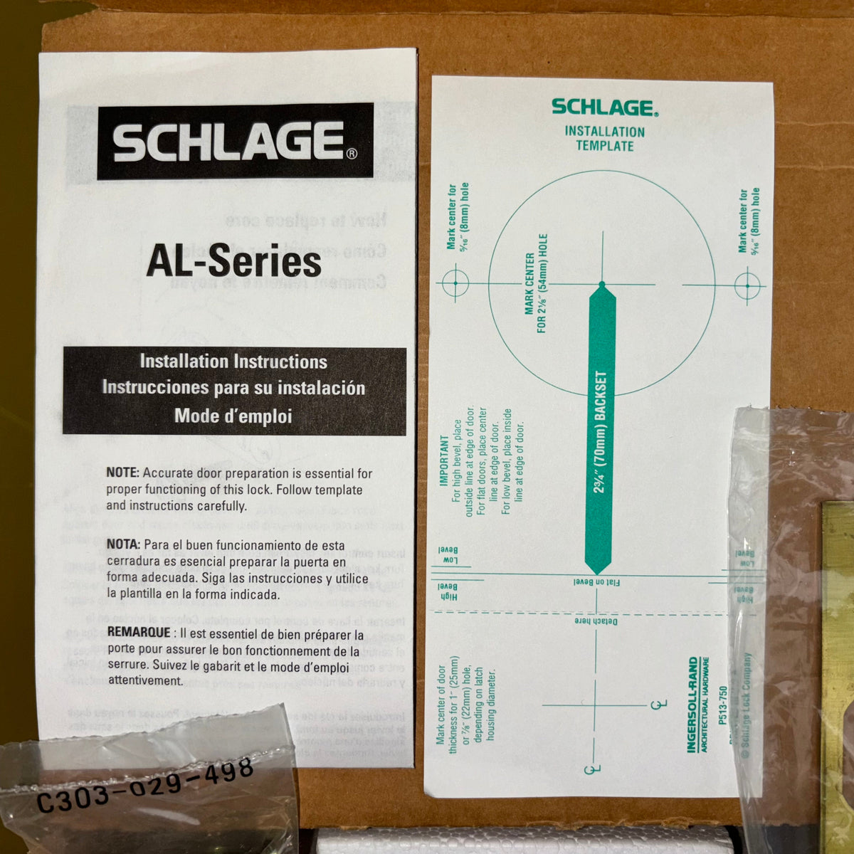 Schlage Lockset AL80PD-JUP-606 Storeroom Lever Lock Cylindrical in Brass