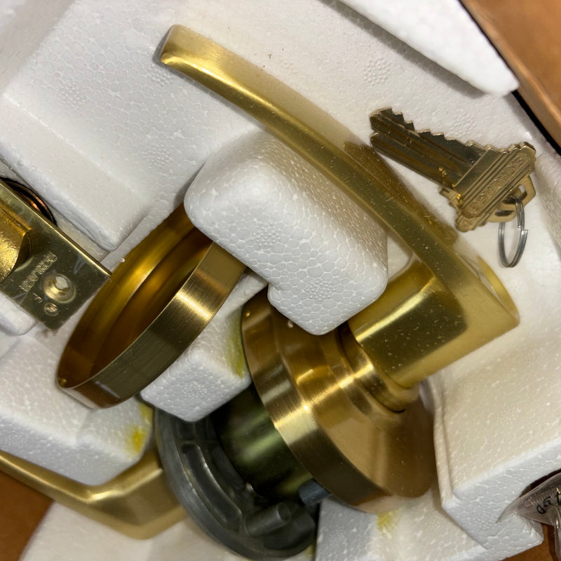 Schlage Lockset AL80PD-JUP-606 Storeroom Lever Lock Cylindrical in Brass