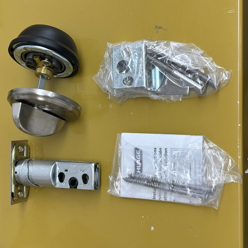 Cylinder Deadbolt B60L in Matte Black 622 and Satin Chrome 619