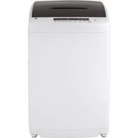 GE- Space Saving Stationary Washer With Stainless Steel Basket-White