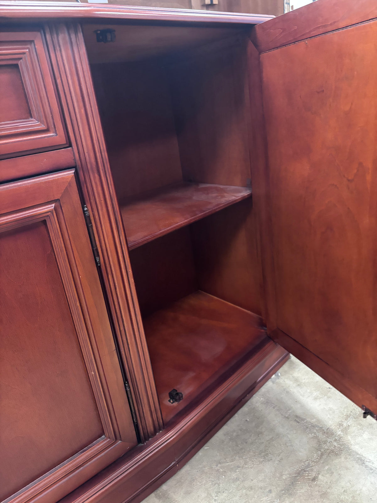 Traditional-Style Cherry-Finish Wooden Sideboard