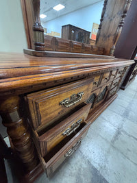 Early American Style Dresser w/ Mirror
