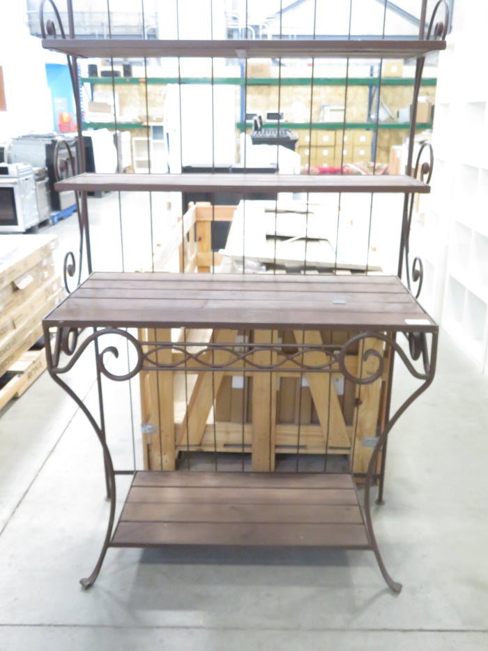 39.5"W Wrought Iron Shelf Rack