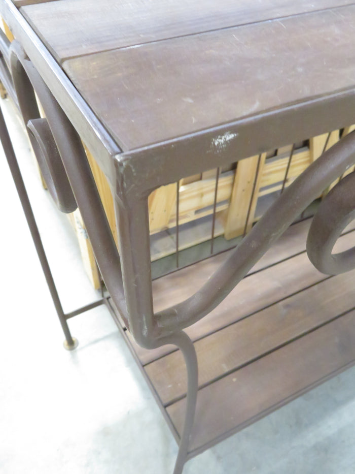 39.5"W Wrought Iron Shelf Rack