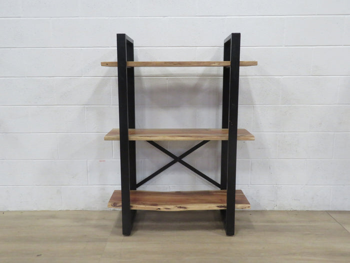 Industrial Style Oak Iron 3-tier Shelf