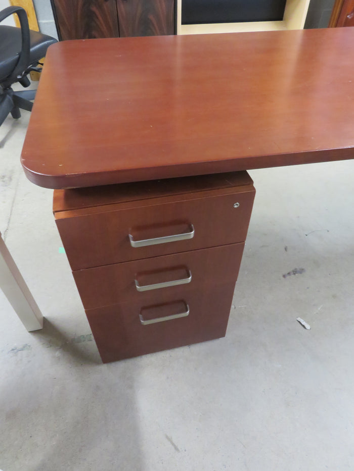 76"W Single Pedestal Desk