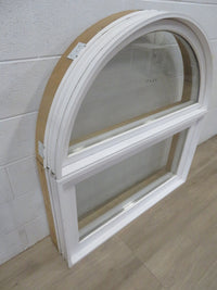 45"H x 42"W Fixed Wooden Frame Window with White Vinyl Exterior