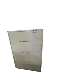 Beige 4-Drawer Filing Cabinet