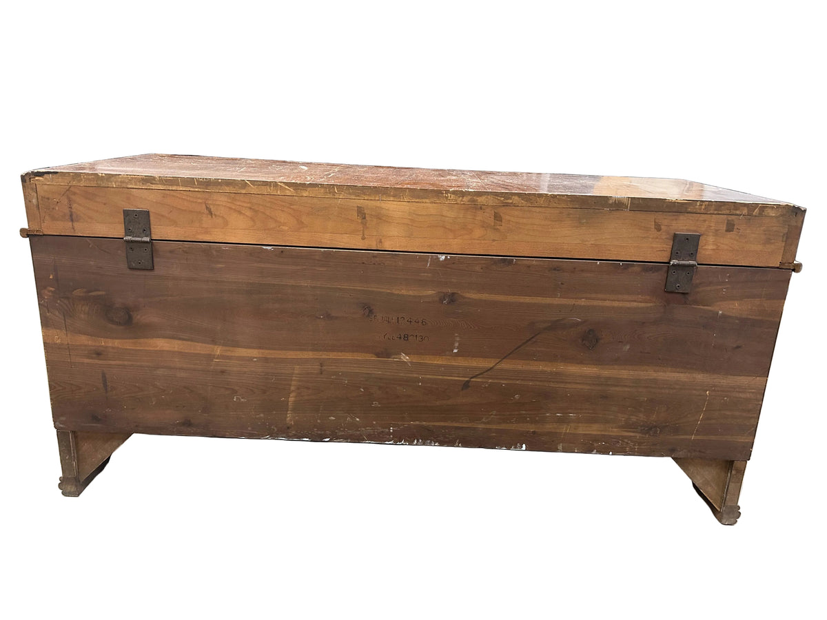 Cedar-Lined Blanket Chest with Waterfall Front