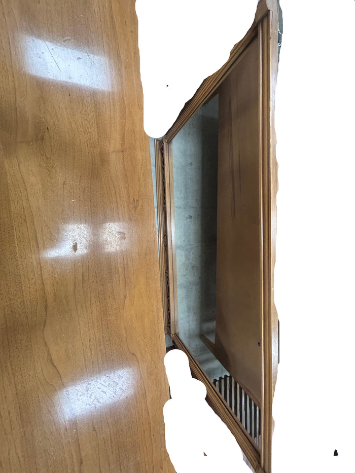 Vintage Light Oak Dresser w Mirror