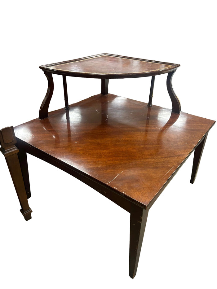Mahogany Two-Tier Side Table