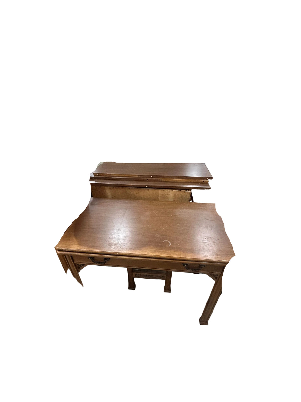 Brown Writing Desk - Expands into Dining Table