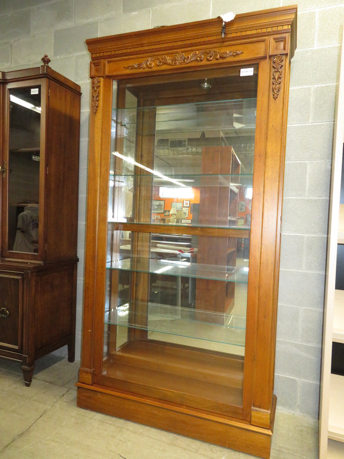 42" Sliding Door Wooden Shelf