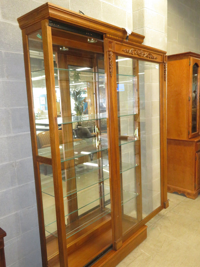 42" Sliding Door Wooden Shelf